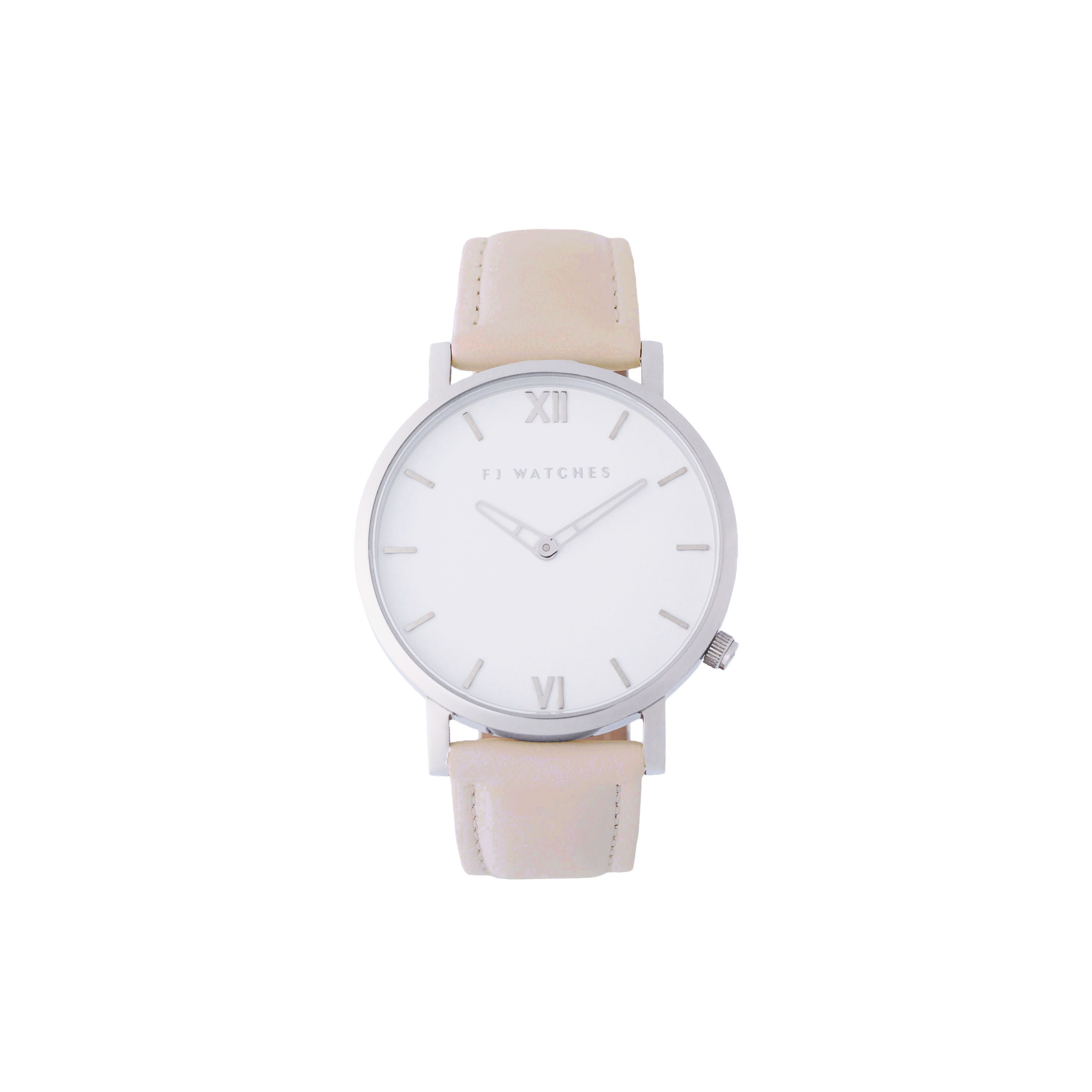 Discover Silver sun, a 36mm women's watch from Five Jwlry with a white and silver dial. This one can be paired with a wide variety of leather colors, such as black, white, pink, red, blue, gray, tan, brown and beige!