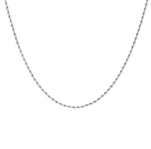 FJ Watches five jwlry jewel jewelry bijou Aven necklace collier French rope twisted torsadé corde chain silver argent women femme acier inoxydable stainless steel resistant eau water resistant montreal design canada