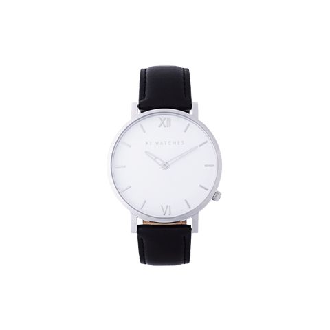 Discover Silver sun, a 42mm men's watch from Five Jwlry with a white and silver dial. This one can be paired with a wide variety of leather colors, such as black, red, navy blue, gray, tan, brown and olive green!