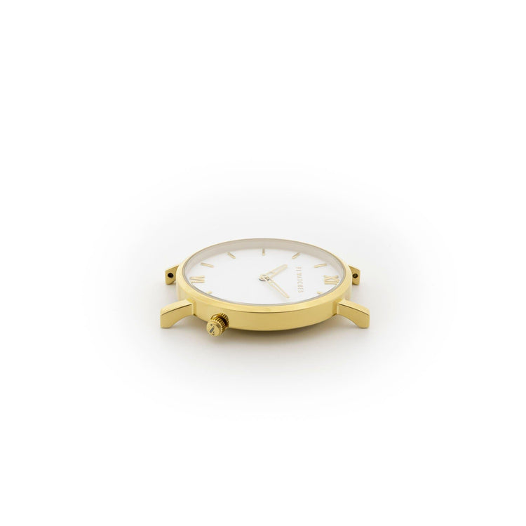 Discover Sunlight, a 36mm women's watch from Five Jwlry with a white and gold dial. This one can be paired with a wide variety of leather colors, such as black, white, tan and beige!
