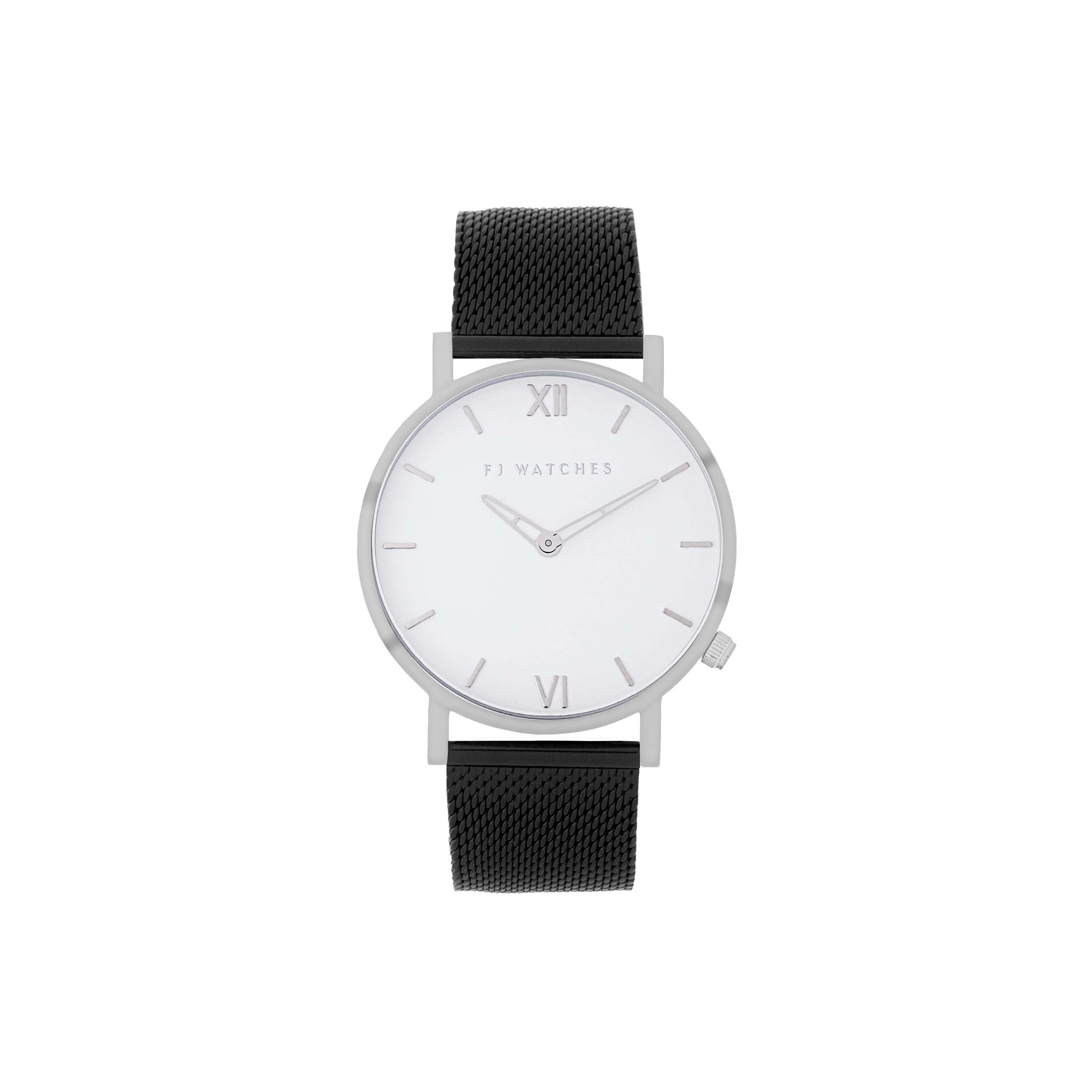 Discover Silver sun, a 36mm women's watch from Five Jwlry with a white and silver dial. This one can be paired with a silver or black mesh bracelet!